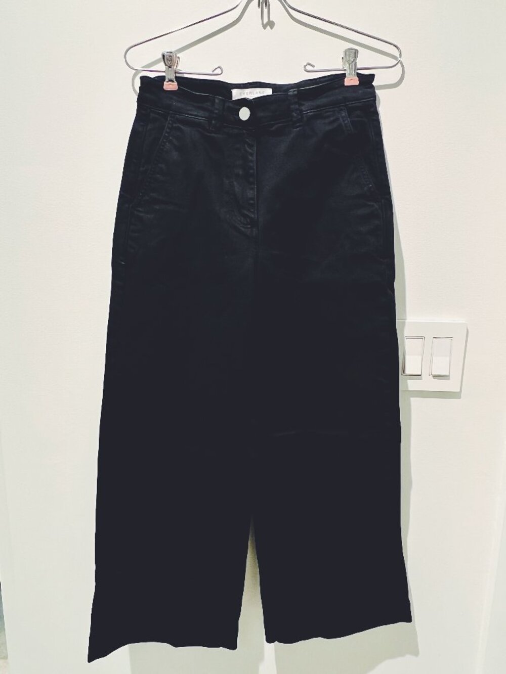 Everlane Wide-Leg Cropped Pants | Black | Sz. 2